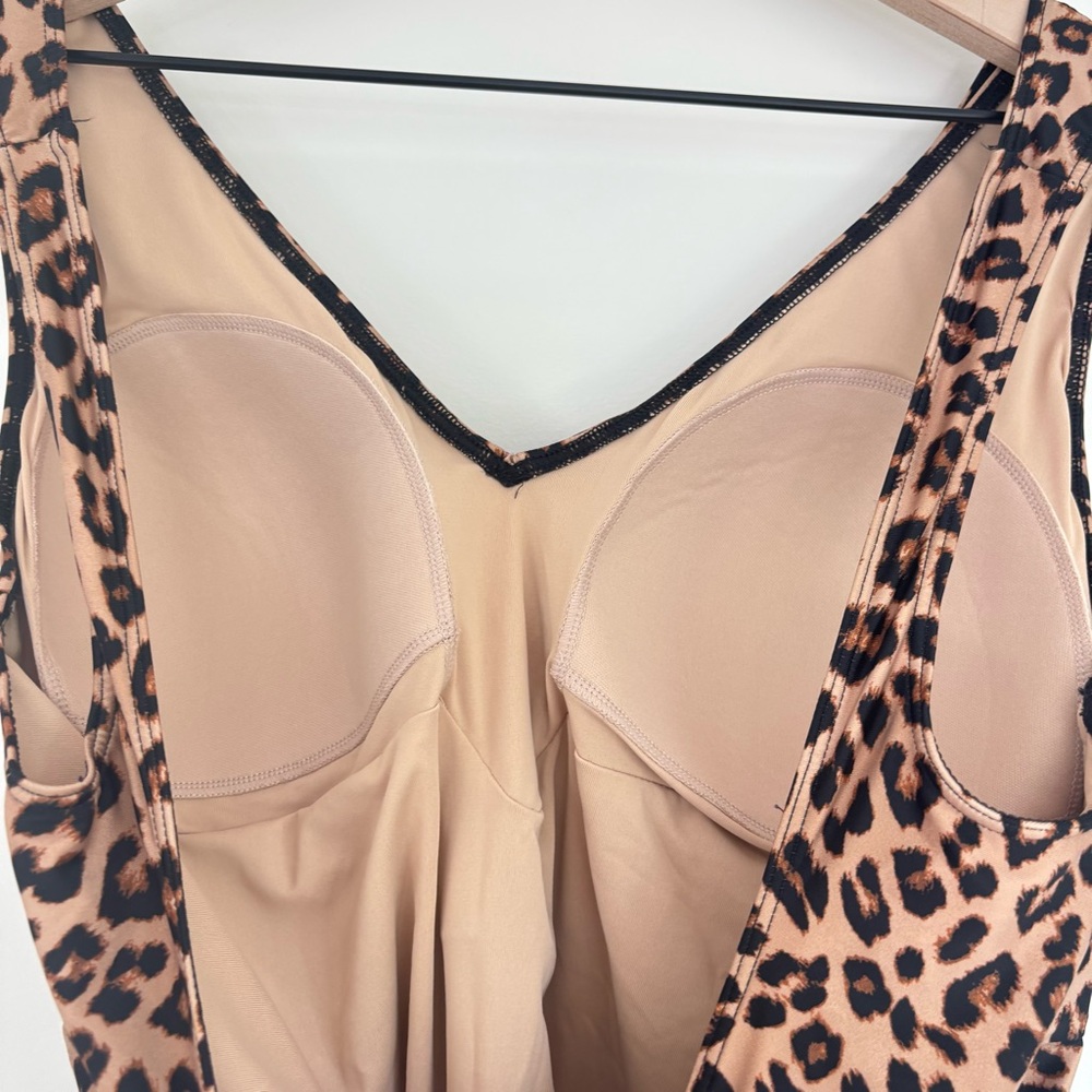 Summersalt Perfect Wrap One Piece Swim Suit Leopard Black 16 - Picture 10 of 11